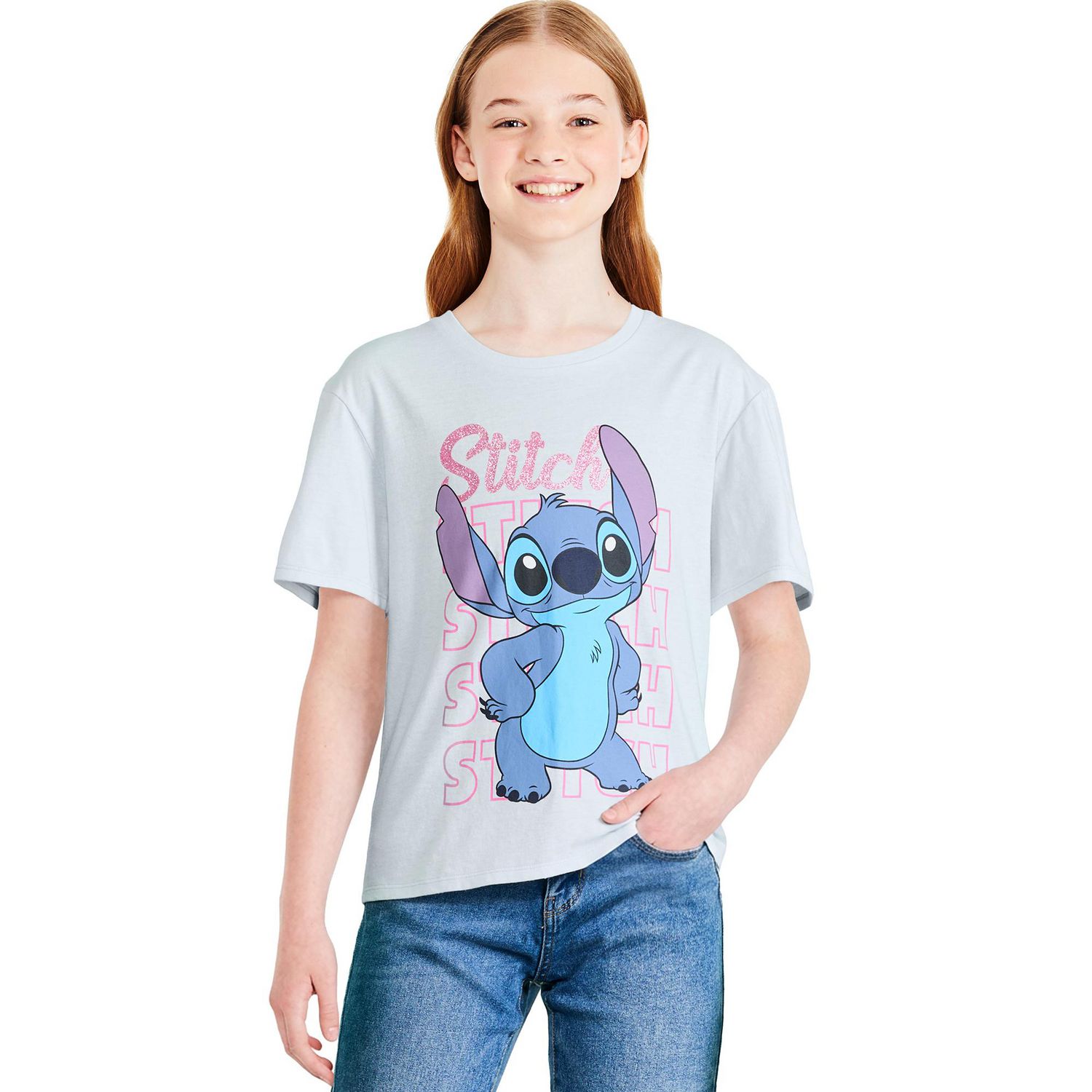 T-shirt à imprimé graphique Stitch Disney pour filles