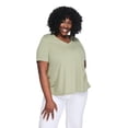 thumbnail image 1 of Lane Bryant Women's Plus V-Neck Strappy Swing Top, 1 of 5