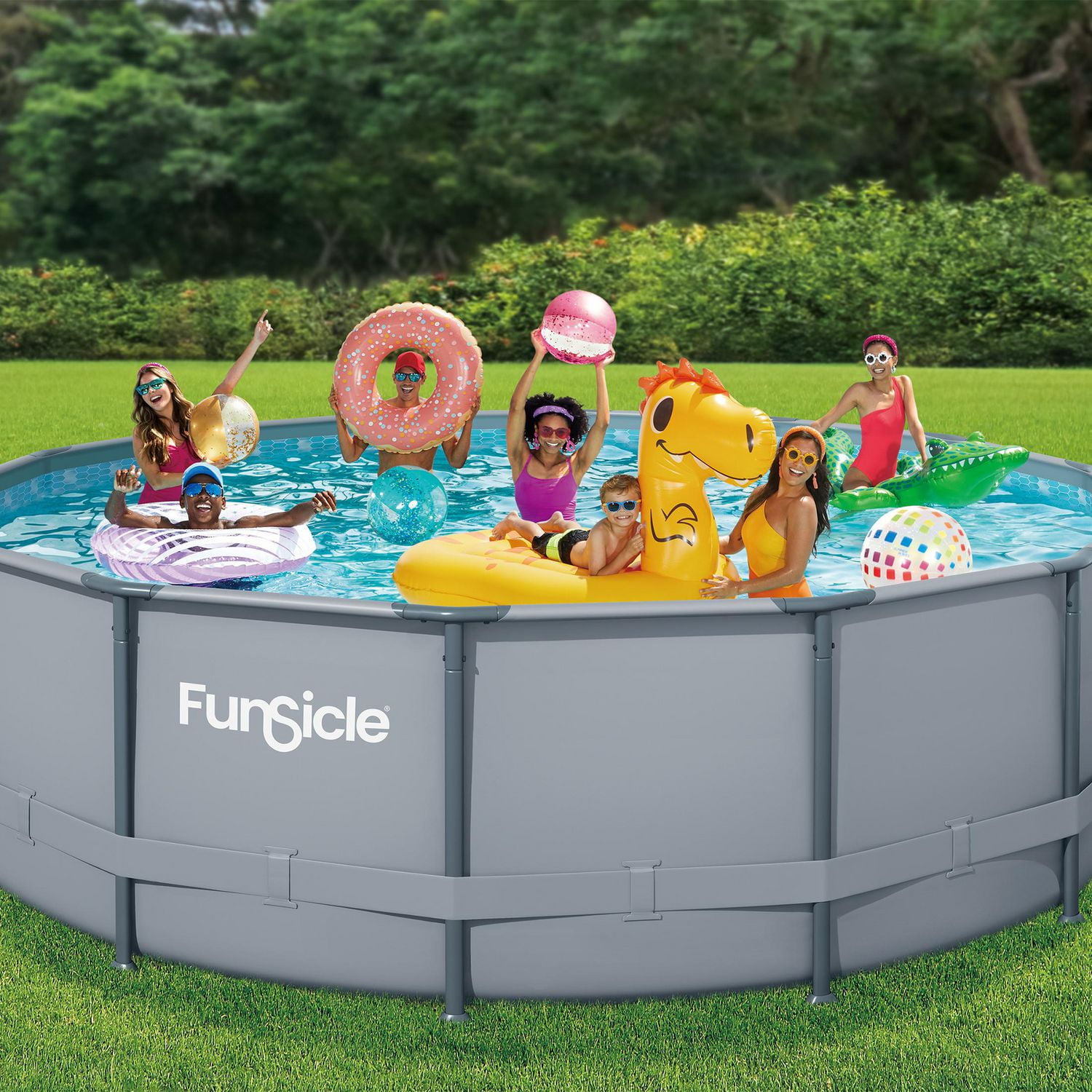 Funsicle 16 ft Oasis Pool, 16' x 48, with accessories & filter