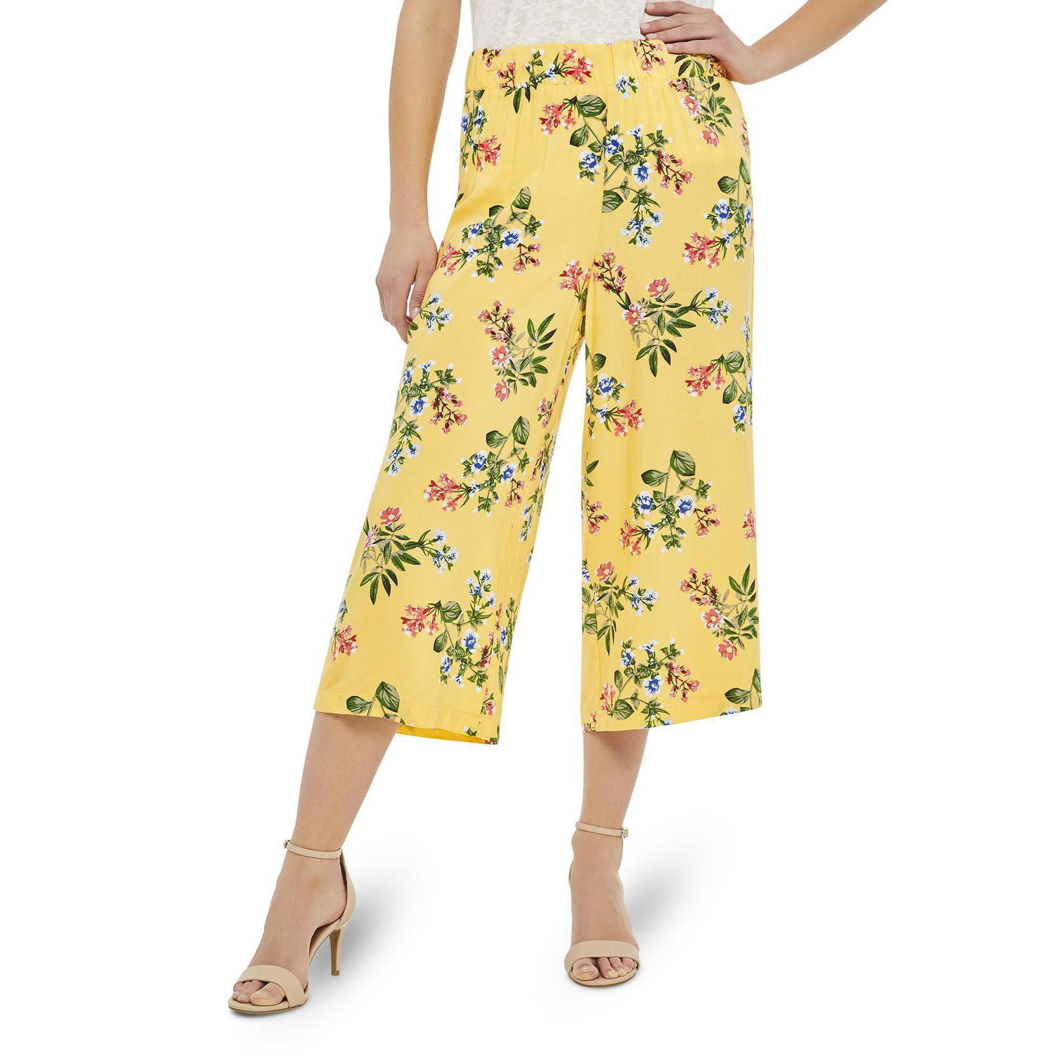 Women's Printed Elastic Waist Pants Walmart Canada