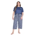 thumbnail image 1 of George Women's Plus Two Piece Capri Pajama Set, 1 of 5