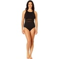 thumbnail image 5 of Lands' End Women's Size S-XXL Nylon Spandex High Neck One-Piece Swimsuit with Mesh Detail, 5 of 5