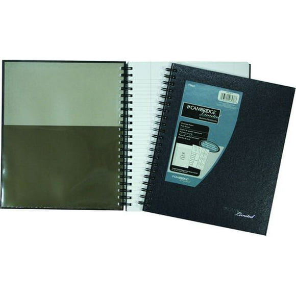 Cambridge Limited® Hardcover Business Notebooks, black , 11 x 9-3/4, 192 Page