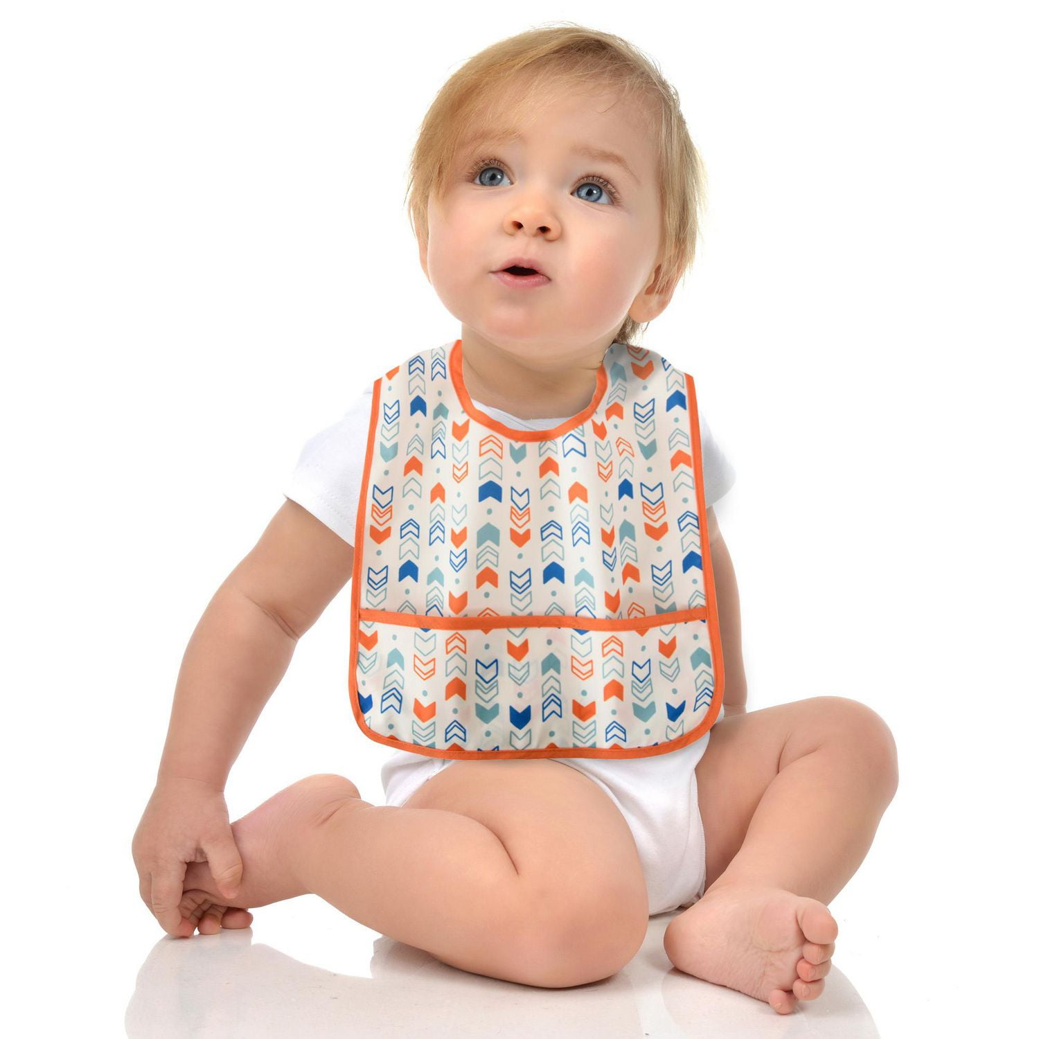 Bavoirs pour bébé George Baby, résistants à l'eau, lavables, résistants aux taches et aux odeurs, lot de 3 comprenant 1 bavoir surdimensionné pour plus de couverture, camions