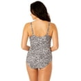 thumbnail image 3 of Lands' End Women's Size S-XXL Nylon Spandex V Neck One-Piece Swimsuit with Shirring Detail, 3 of 6
