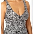 thumbnail image 4 of Lands' End Women's Size S-XXL Nylon Spandex V Neck One-Piece Swimsuit with Shirring Detail, 4 of 6