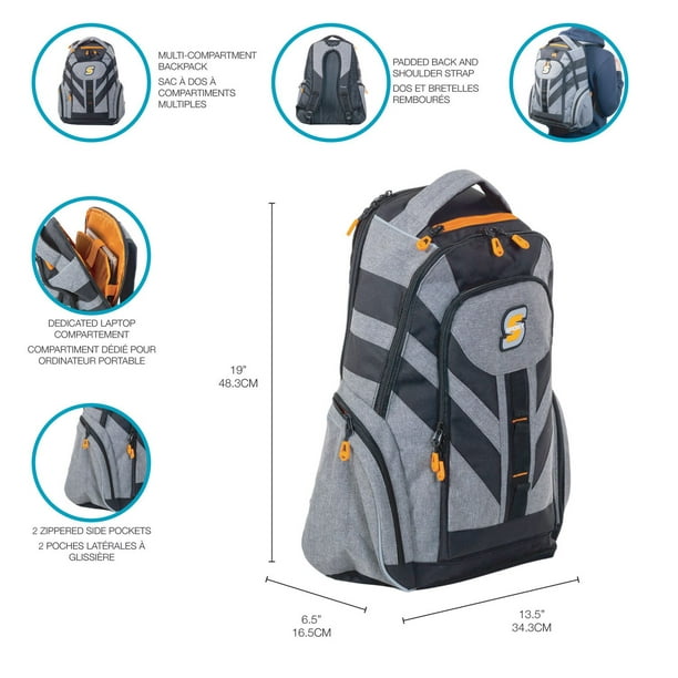 Compartment Multi S multi Skechers by compartment Backpack Sport backpack,