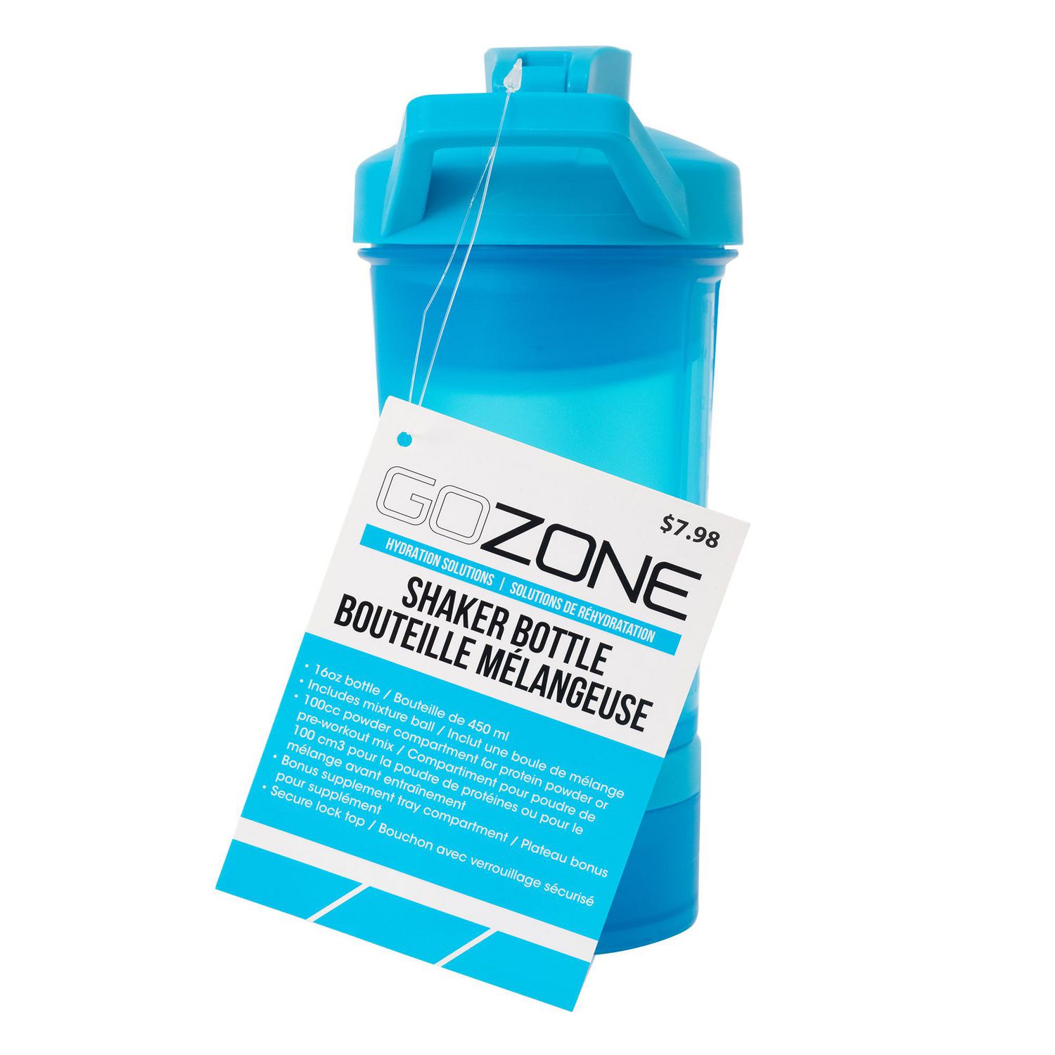 Shaker Bottle - Blue – GoZone – GoZone Canada