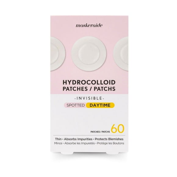 Maskeraide Spotted Daytime Invisible Patches, Acne Pimple Patches, Hydrocolloid Patches, 60 pcs