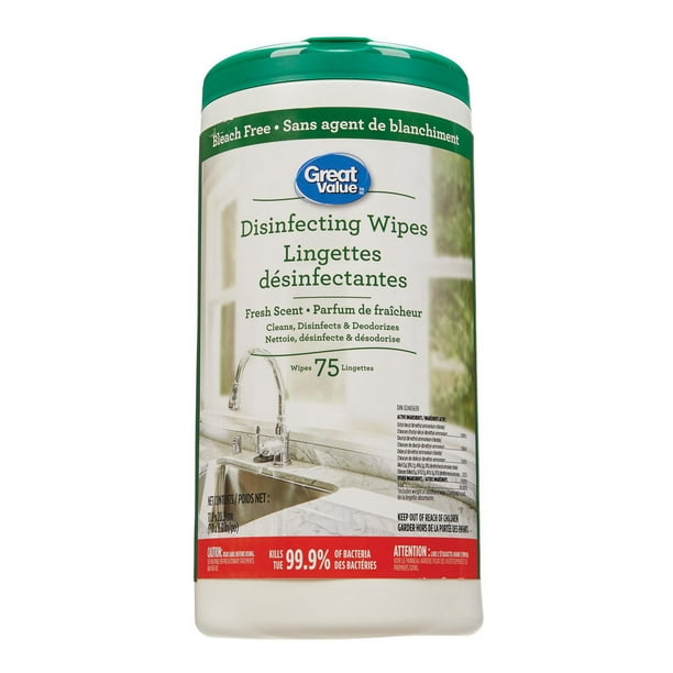 Great Value Disinfecting Wipes Fresh Scent, 75 wipes Walmart.ca