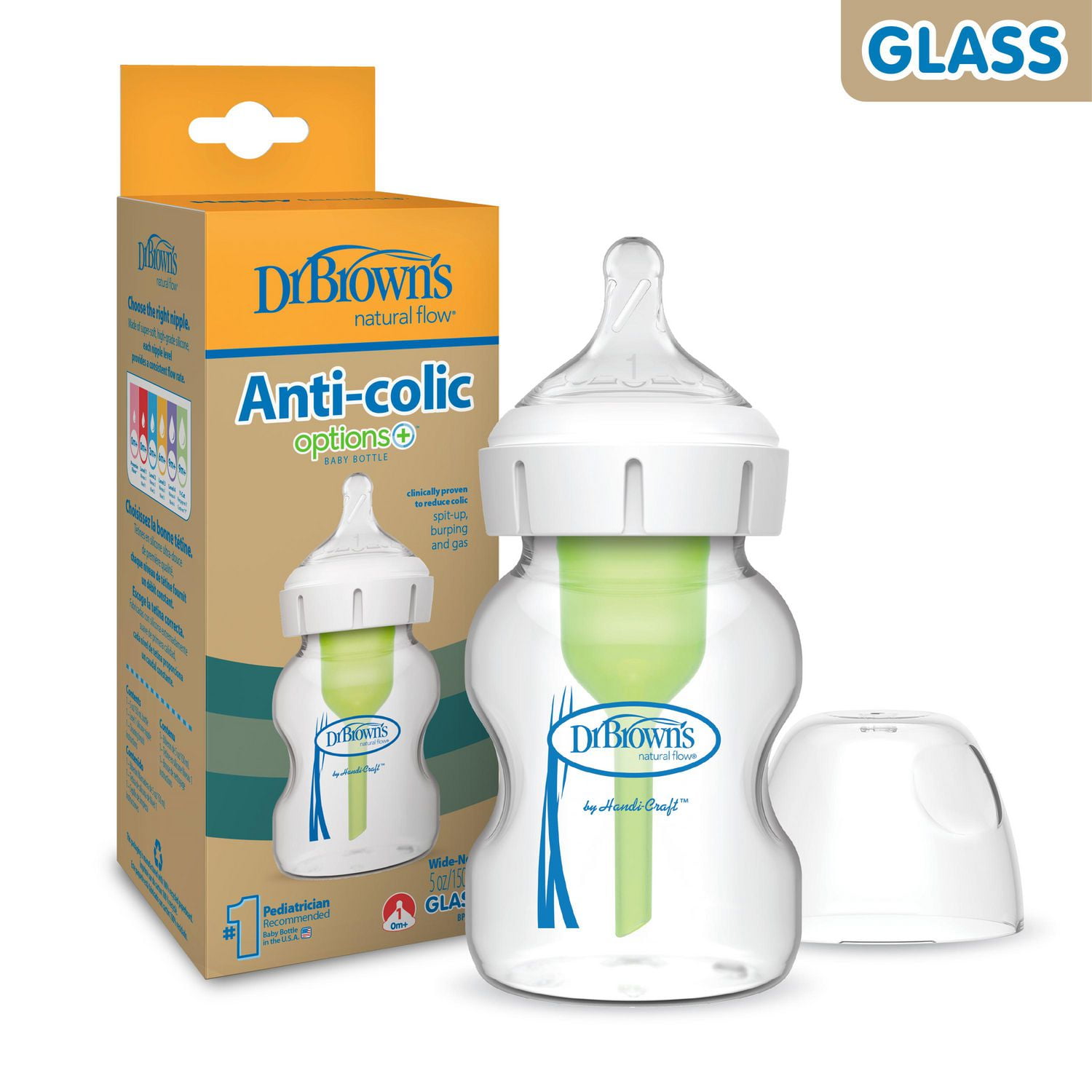 Wide nipple sale glass baby bottles