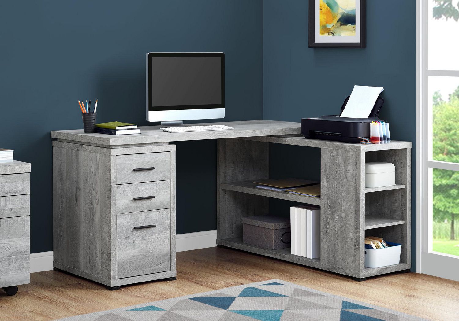 work desk for home with drawers