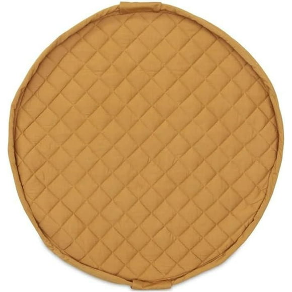 Play & Go - Chai Tea Mustard Organic Baby 3-in1 Play Mat – GOTS Certified - Storage Bag & Diaper Bag – 140 cm Diameter – Soft and Comfortable for Newborn to Toddler – Invigorating and Refreshing - Easy to Carry Everywhere - 301312