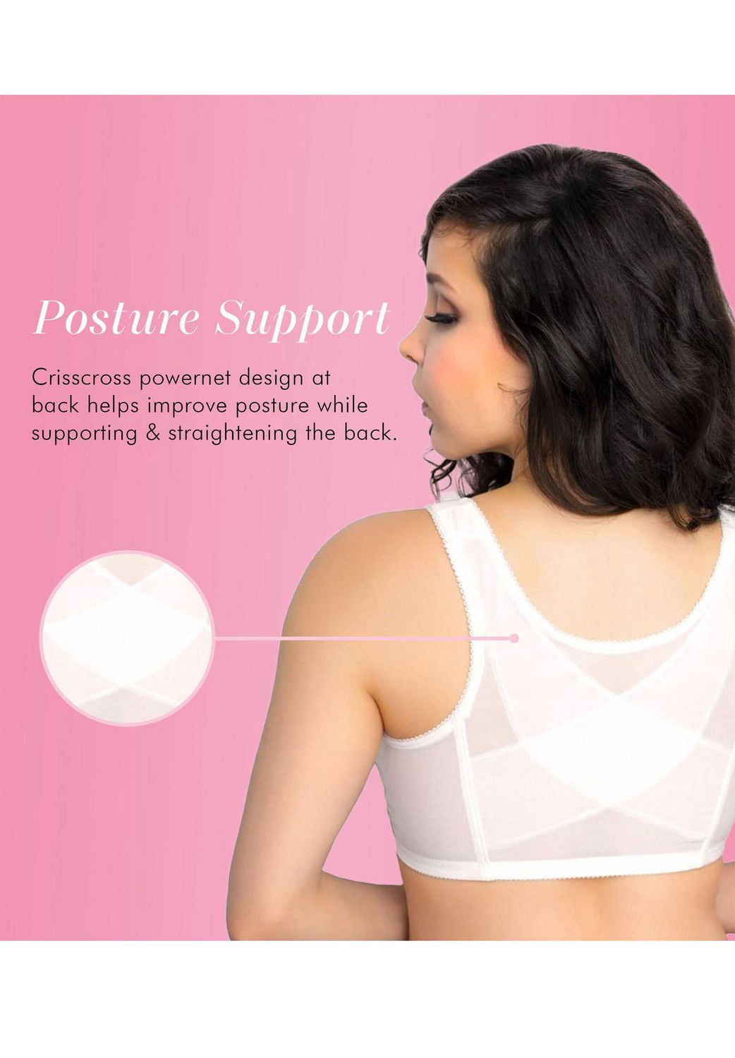 Exquisite Form #9600565 FULLY Full-Coverage Posture Bra, Wire-Free, Front Closure