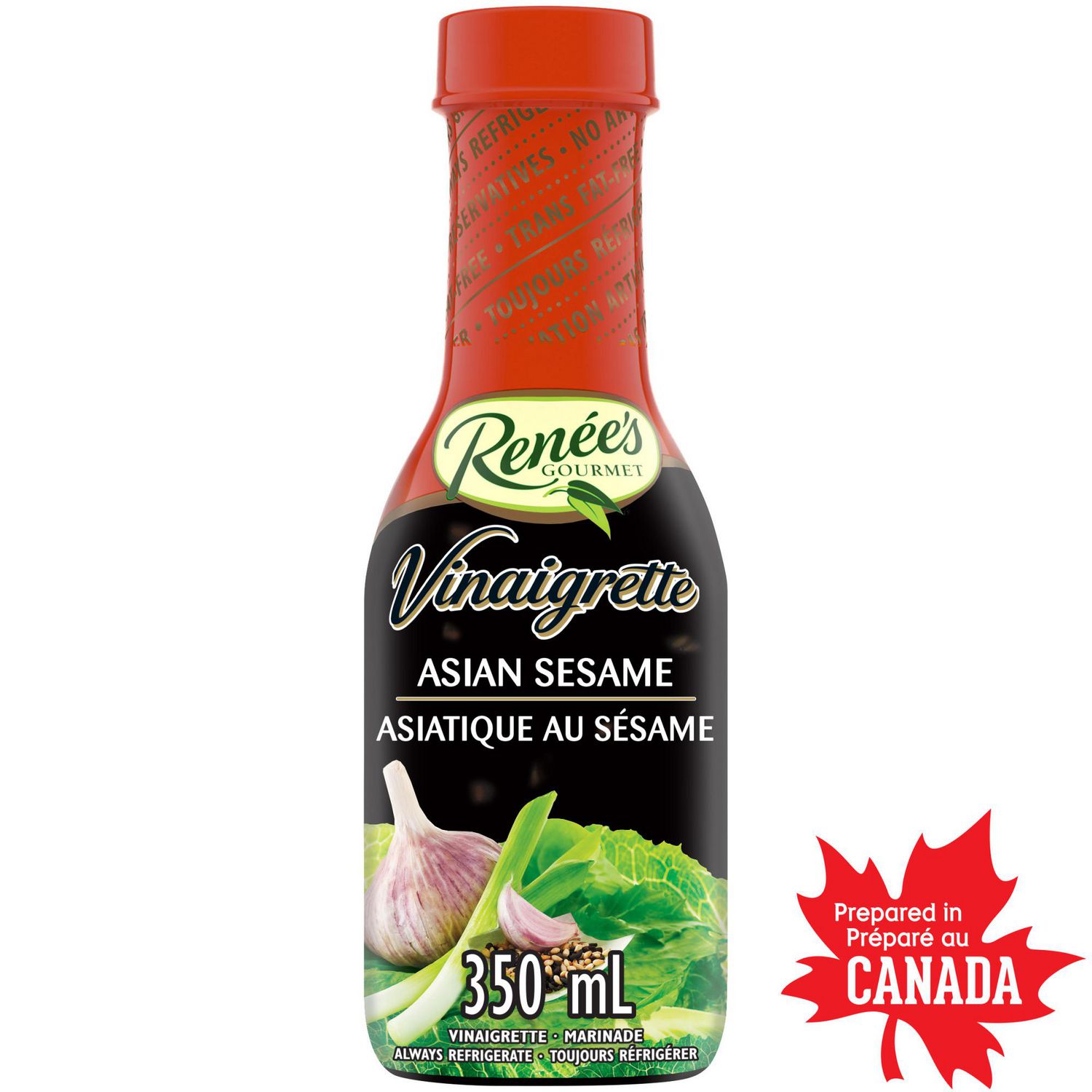 Renee’s Asian Sesame Vinaigrette, One 350 mL bottle of Renée’s Asian Sesame Vinaigrette