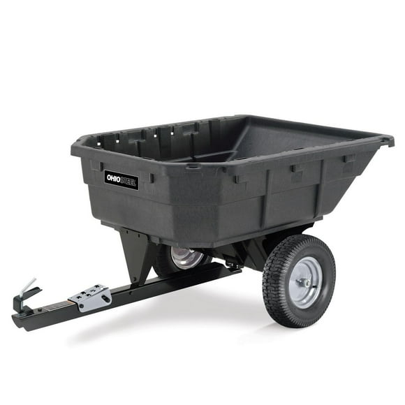 Ohio Steel 15 Cubic Feet Poly Swivel Dump Cart, 1000 lb capacity and 1" axle