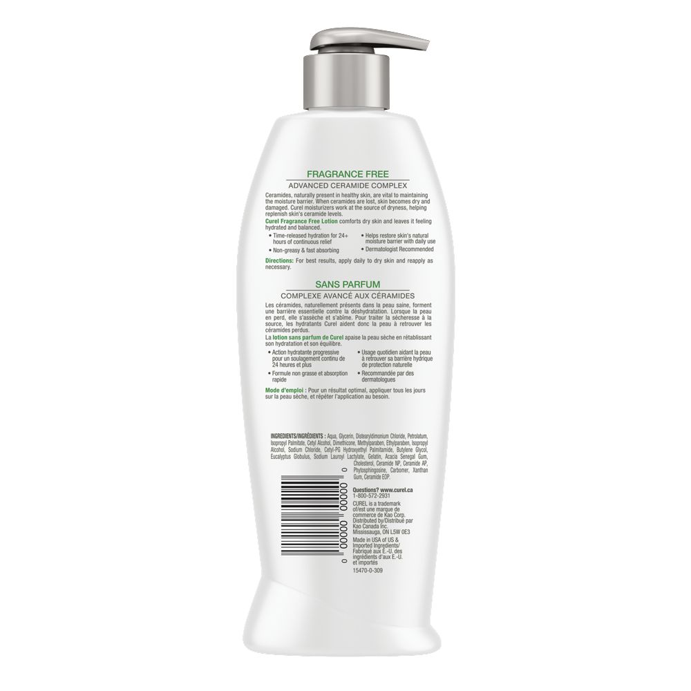 Curel Fragrance Free Comforting Moisturizer, Body Lotion for Dry