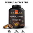 thumbnail image 2 of Revolution Nutrition, High Whey, Protein Powder 6LB, Whey Isolate, 25g of Protein Per Scoop, 2700 g, 73 Servings, Gluten Free, Lean Muscle Mass For Men & Women, Peanut Butter Cup (6 Pounds), 2 of 8