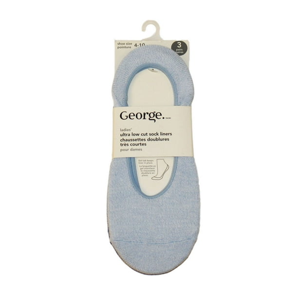 Socquettes doublures très courtes George pour femmes en paq. de 3