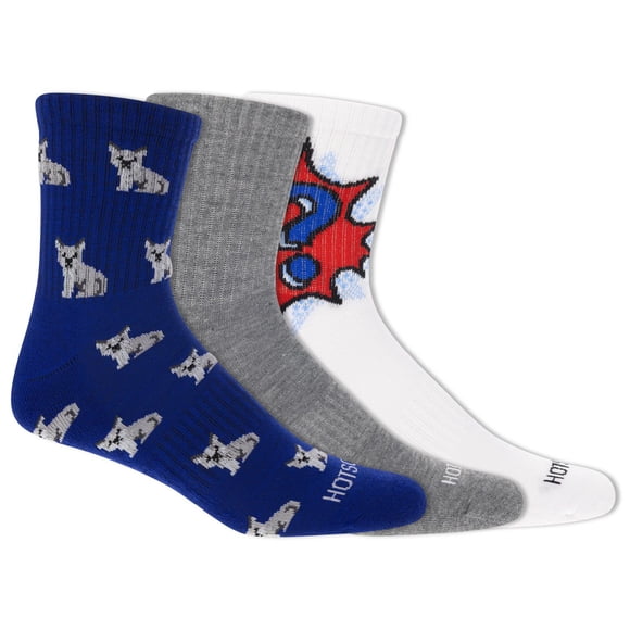 HOTSOX Mi-Chaussettes Coussinées de mode pour hommes. 3 paires. Taille 6-12