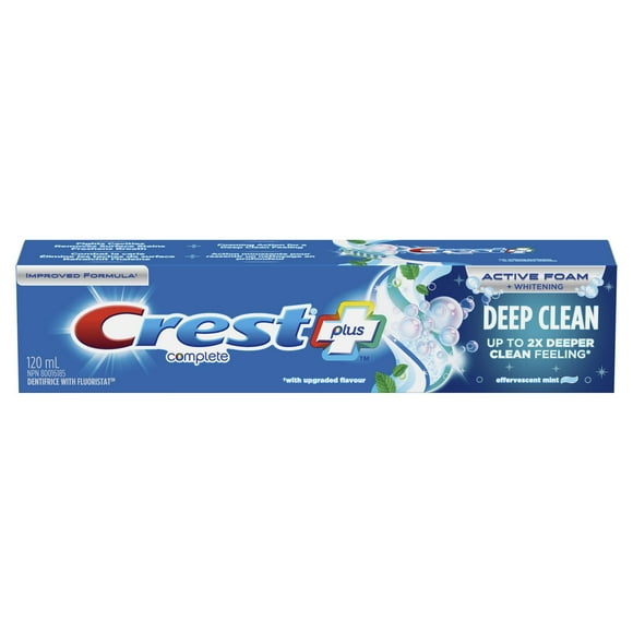 Crest Complete Whitening Plus Deep Clean Toothpaste, 120 mL