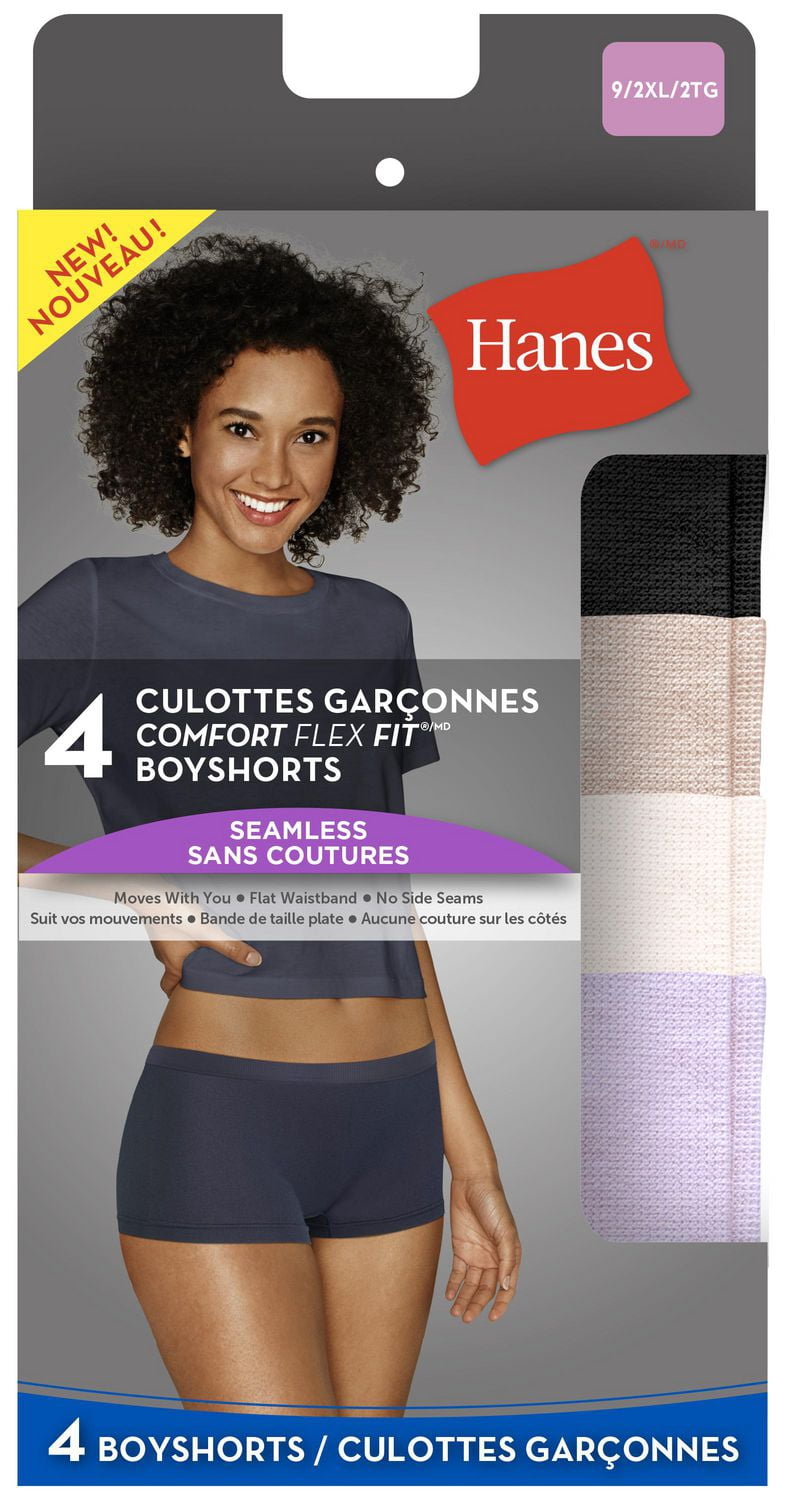 Hanes Women's Comfort Flex Fit Seamless Boyshort - Pack of 4