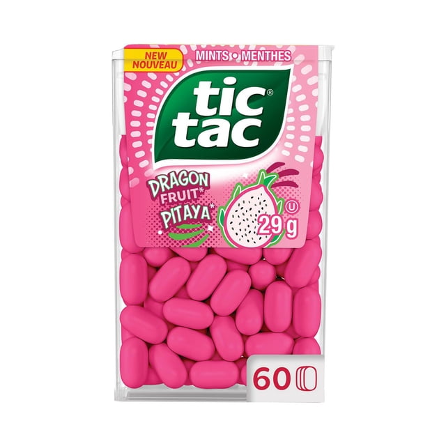 TIC TAC Mints, Dragon Fruit, Mint Candy, 60 Pills, 29 g