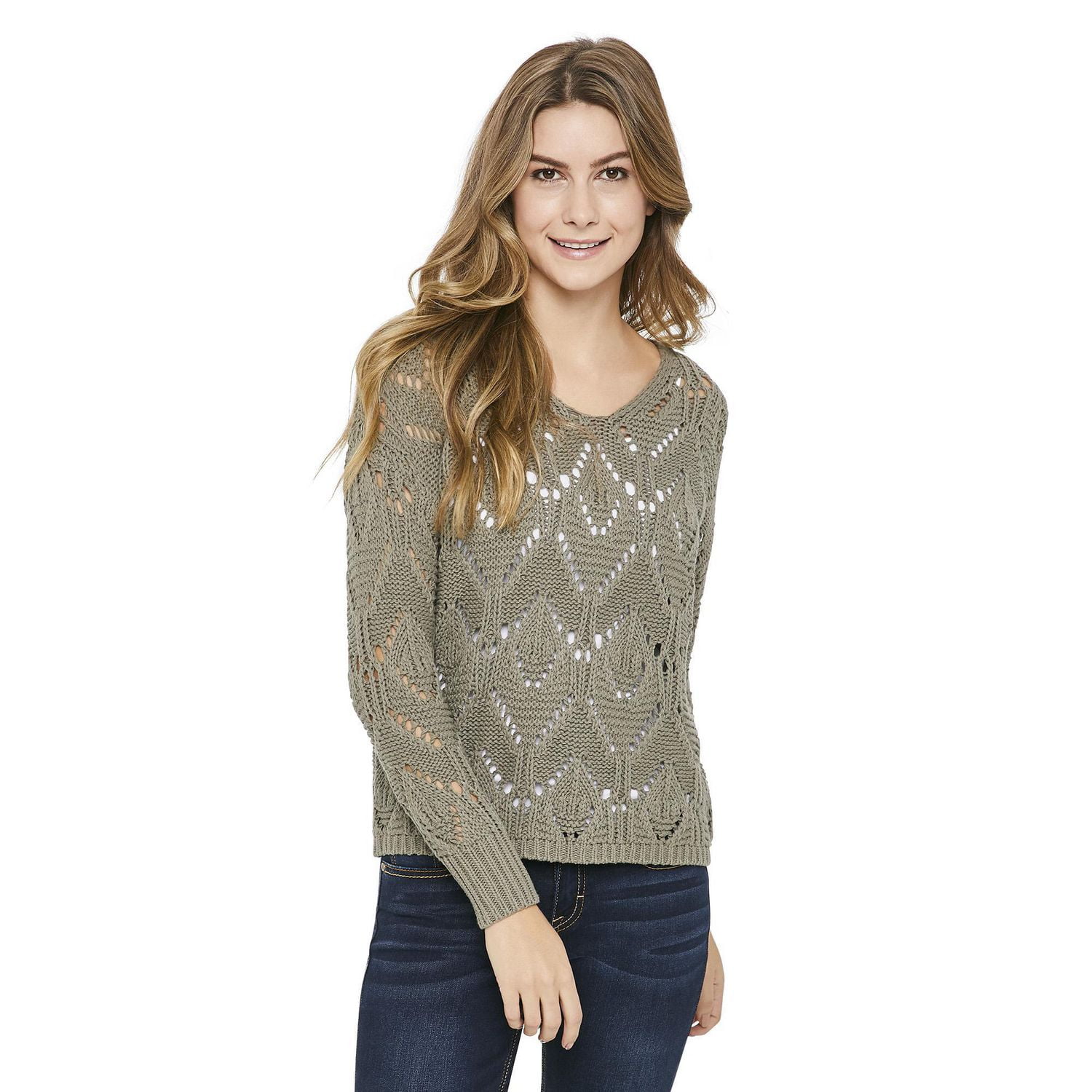 womens pointelle sweater