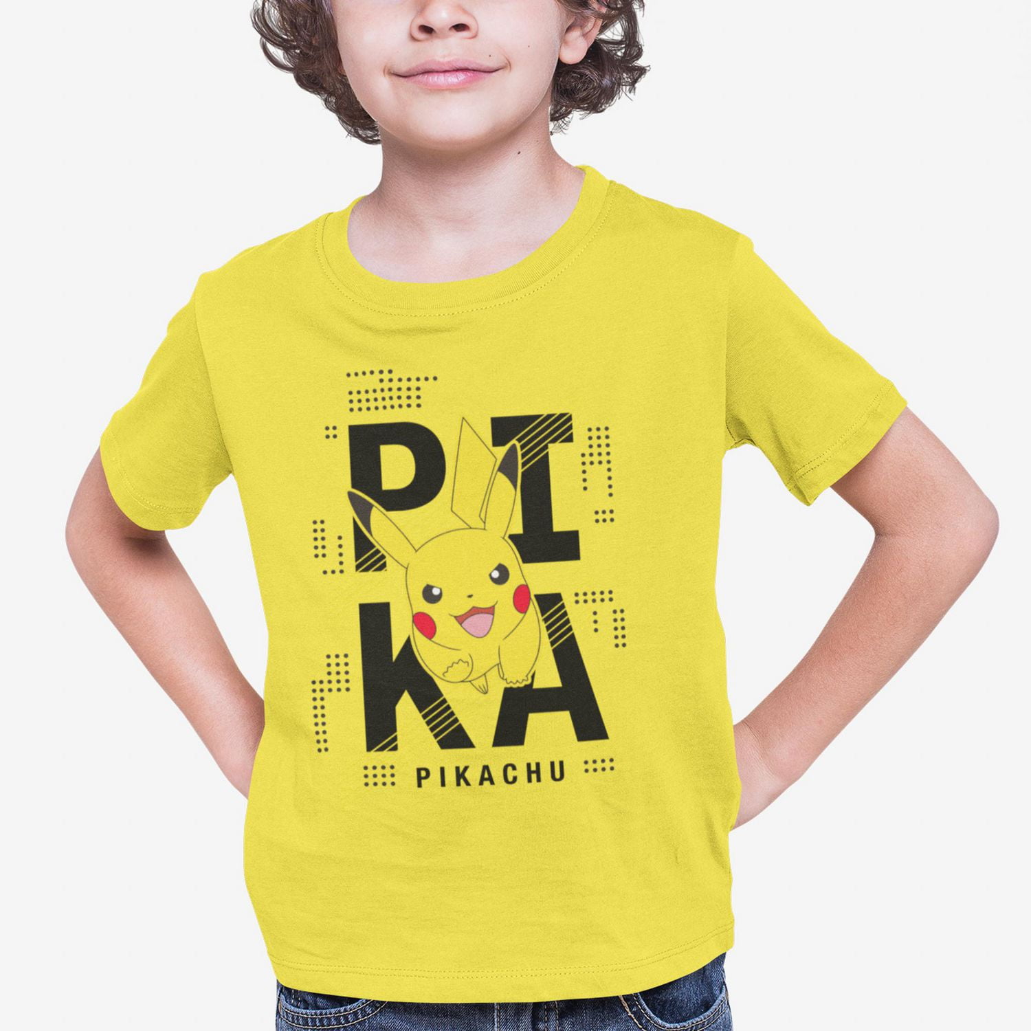 Pokemon T-Shirt col rond à manches courtes pour garçon