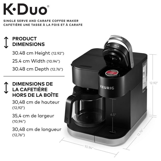 Bend Lovely playground Keurig K-Duo Single Serve K-Cup Pod And Carafe Coffee Maker, With  Programmable Features And Strong Brew Function, Black - Walmart.ca