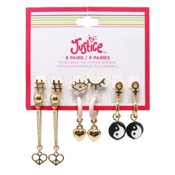 Paquet de Boucles d'oreilles Justice