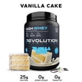 thumbnail image 2 of Revolution Nutrition, High Whey, Poudre de Protéines 2LB, Isolat de Lactosérum, 25 g de Protéines par Dosette, 908 g, 24 Portions, Sans Gluten, Masse Musculaire Maigre pour Hommes et Femmes, Gâteau à la Vanille (2 Livres), 2 of 8