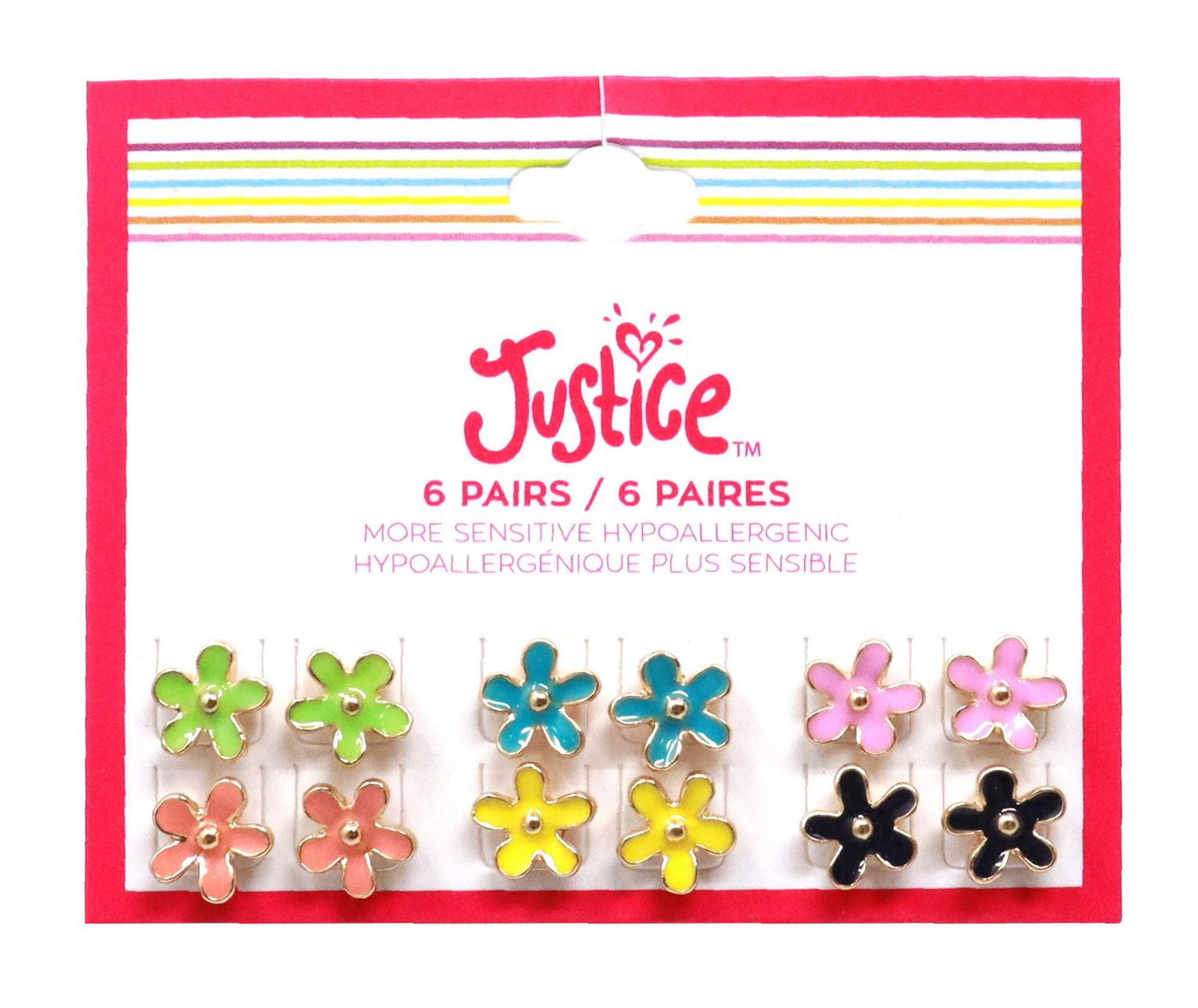 Justice earrings on sale