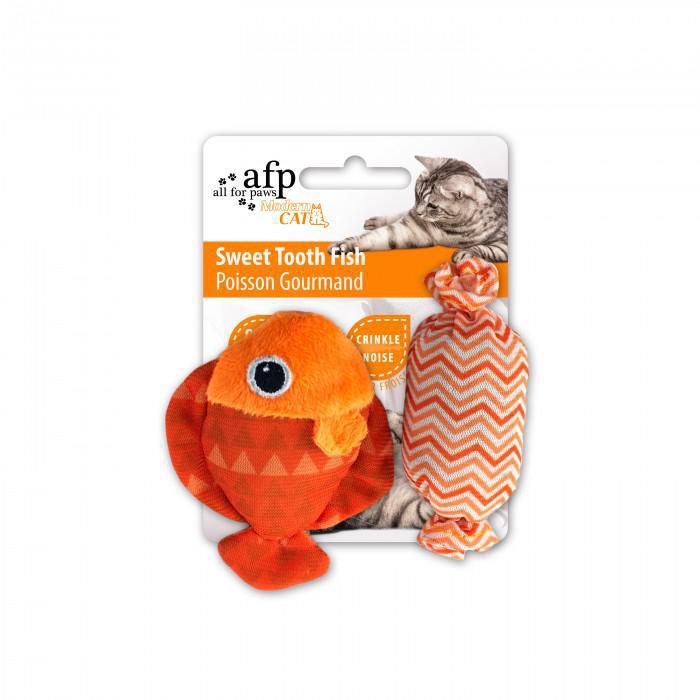 ALL FOR PAWS Modern Cat Sweet Tooth Fish Catnip Toy 1 kg
