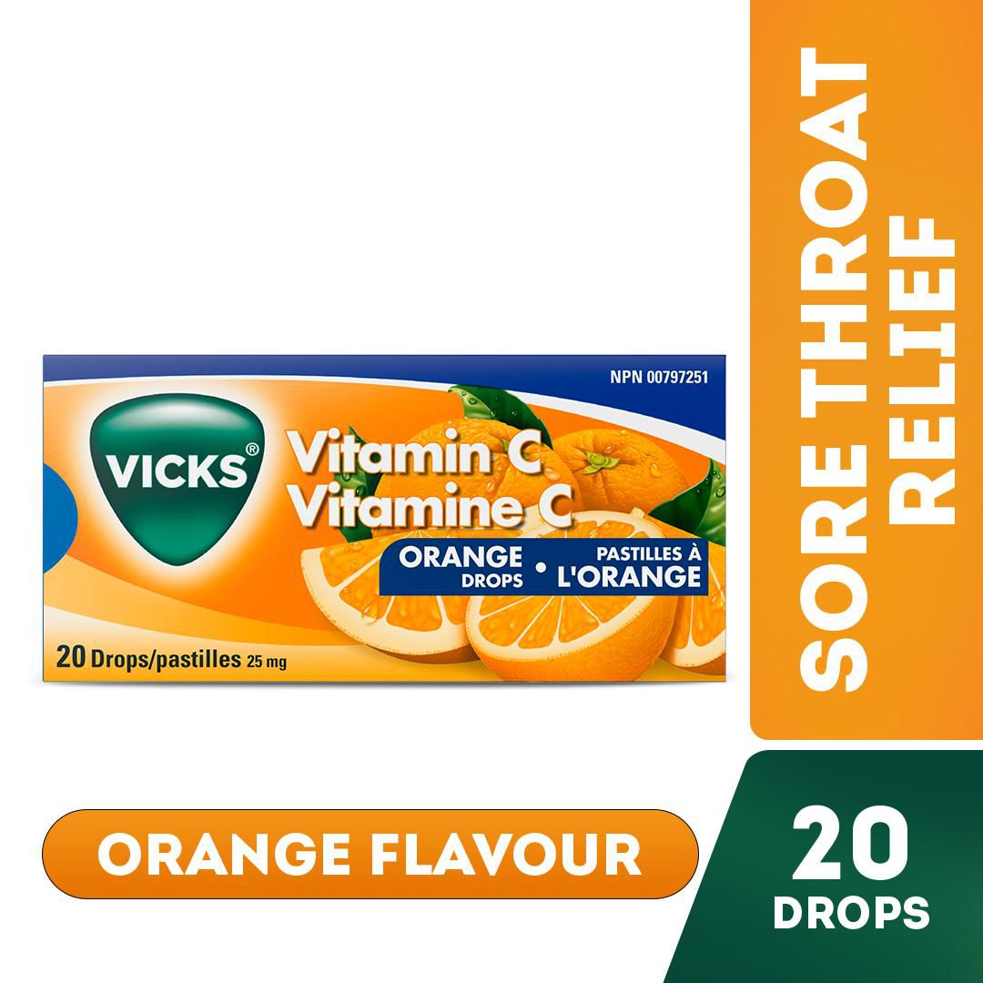 Vicks Vitamin C Drops, Orange Walmart Canada
