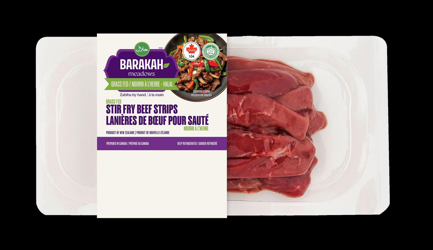 Barakah Meadows Stir Fry Beef Strips, BM Stir Fry Beef, 0.21 - 0.46 KG