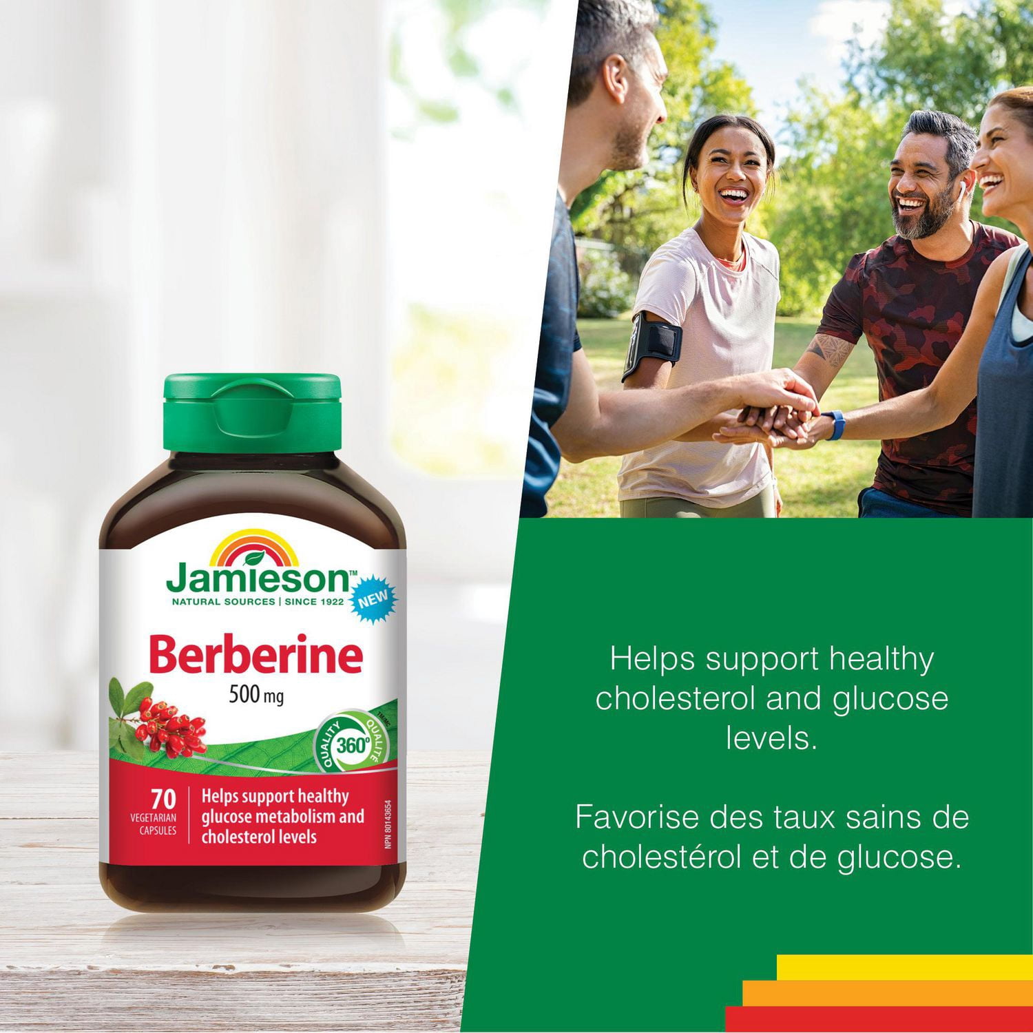 Jamieson capsules de berbérine, 500 mg, végétérienne, 70 capsules