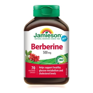 Jamieson Berberine Capsules, 500 mg, Vegetarian, 70 Count