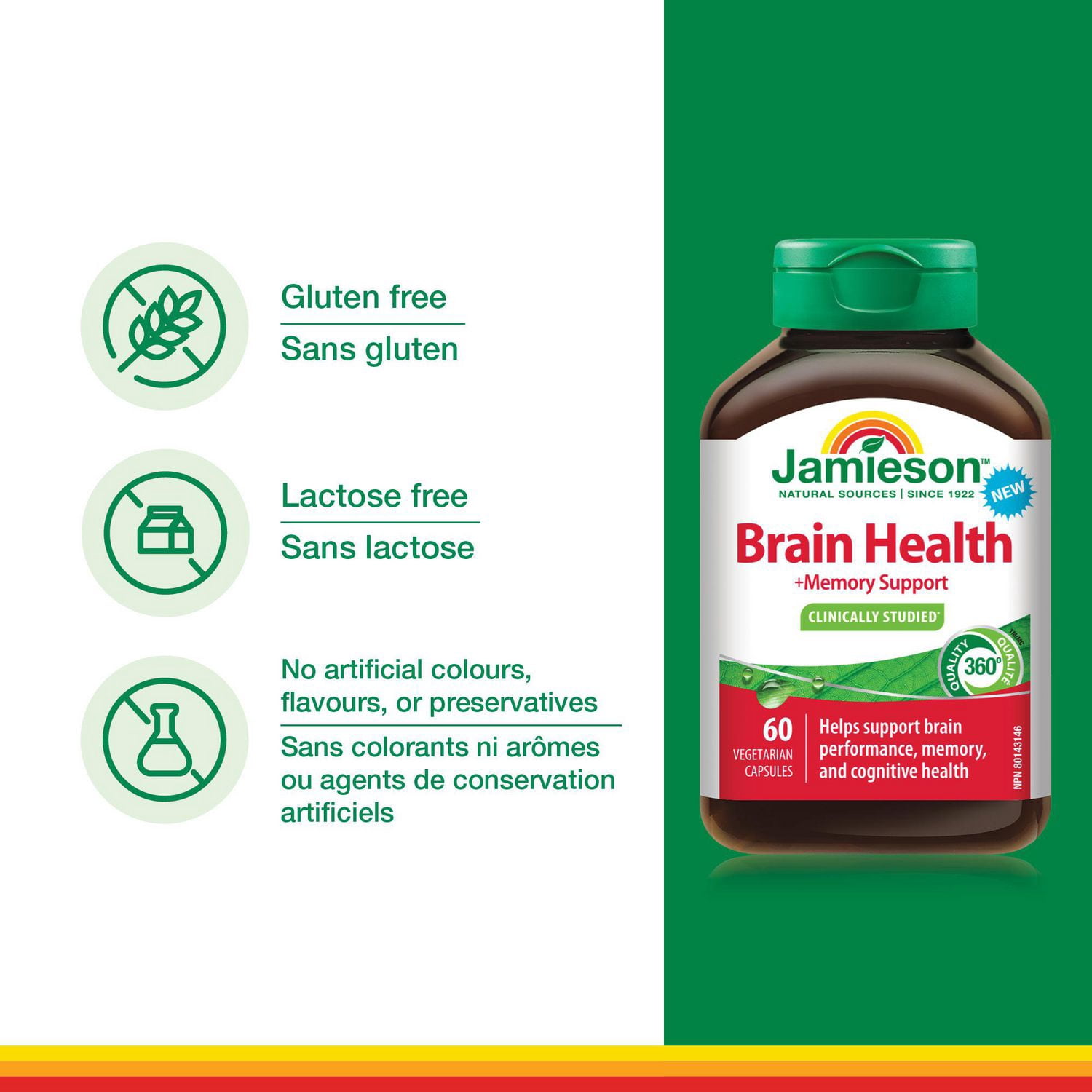 Jamieson Brain Health & Memory Support, 60 Count