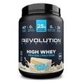 thumbnail image 1 of Revolution Nutrition, High Whey, Poudre de Protéines 2LB, Isolat de Lactosérum, 25 g de Protéines par Dosette, 908 g, 24 Portions, Sans Gluten, Masse Musculaire Maigre pour Hommes et Femmes, Gâteau à la Vanille (2 Livres), 1 of 8