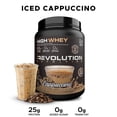 thumbnail image 2 of Revolution Nutrition, High Whey, Poudre de Protéines 2LB, Isolat de Lactosérum, 25 g de Protéines par Dosette, 908 g, 24 Portions, Sans Gluten, Masse Musculaire Maigre pour Hommes et Femmes, Cappuccino Glacé (2 Livres), 2 of 8
