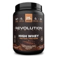 thumbnail image 1 of Revolution Nutrition, High Whey, Protein Powder 2LB, Whey Isolate, 25g of Protein Per Scoop, 908 g, 24 Servings, Gluten Free, Lean Muscle Mass For Men & Women, Chocolate Cake (2 Pounds), 1 of 8