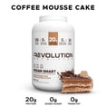 thumbnail image 3 of Revolution Nutrition, Vegan Smart, Vegan Protein Powder, 20g Of Protein Per Scoop, 908g, 26 Servings, Dairy Free, Plant Based, Sugar Free, Soy Free, Keto Friendly, For Men & Women, Coffee Mousse Cake (2 Pounds), 3 of 9