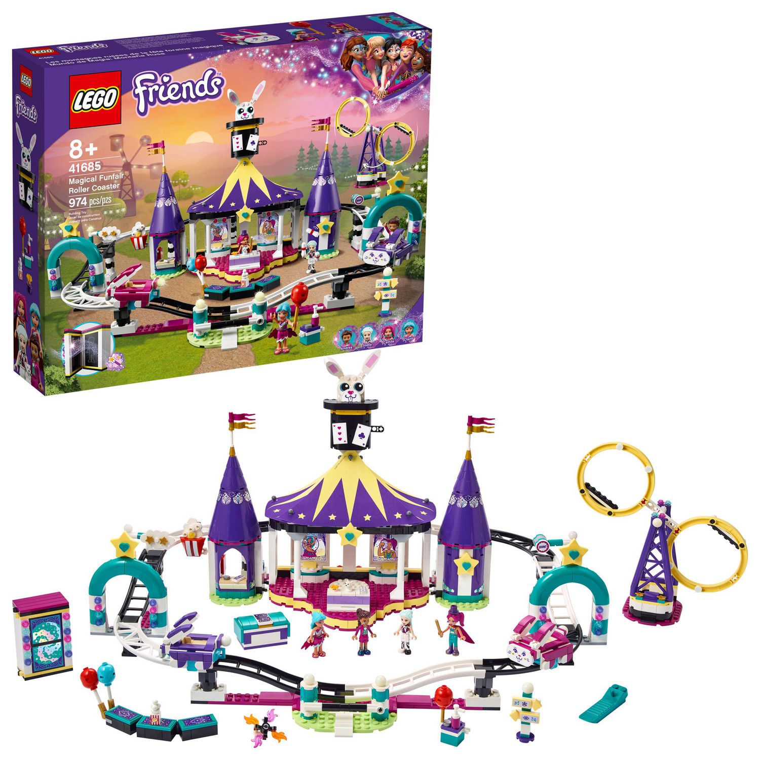 LEGO Friends Magical Funfair Roller Coaster 41685 Toy Building Kit