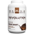 thumbnail image 1 of Revolution Nutrition, Vegan Smart, Vegan Protein Powder, 20g Of Protein Per Scoop, 908g, 26 Servings, Dairy Free, Plant Based, Sugar Free, Soy Free, Keto Friendly, For Men & Women, Chocolate Cake (2 Pounds), 1 of 9