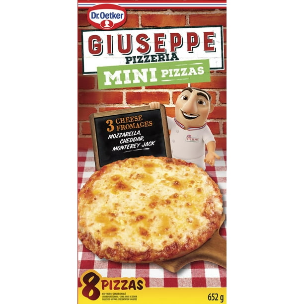 Dr. Oetker Giuseppe Pizzeria Mini Pizzas pizza 3 fromages - pacquet de 8