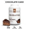 thumbnail image 3 of Revolution Nutrition, Vegan Smart, Vegan Protein Powder, 20g Of Protein Per Scoop, 908g, 26 Servings, Dairy Free, Plant Based, Sugar Free, Soy Free, Keto Friendly, For Men & Women, Chocolate Cake (2 Pounds), 3 of 9