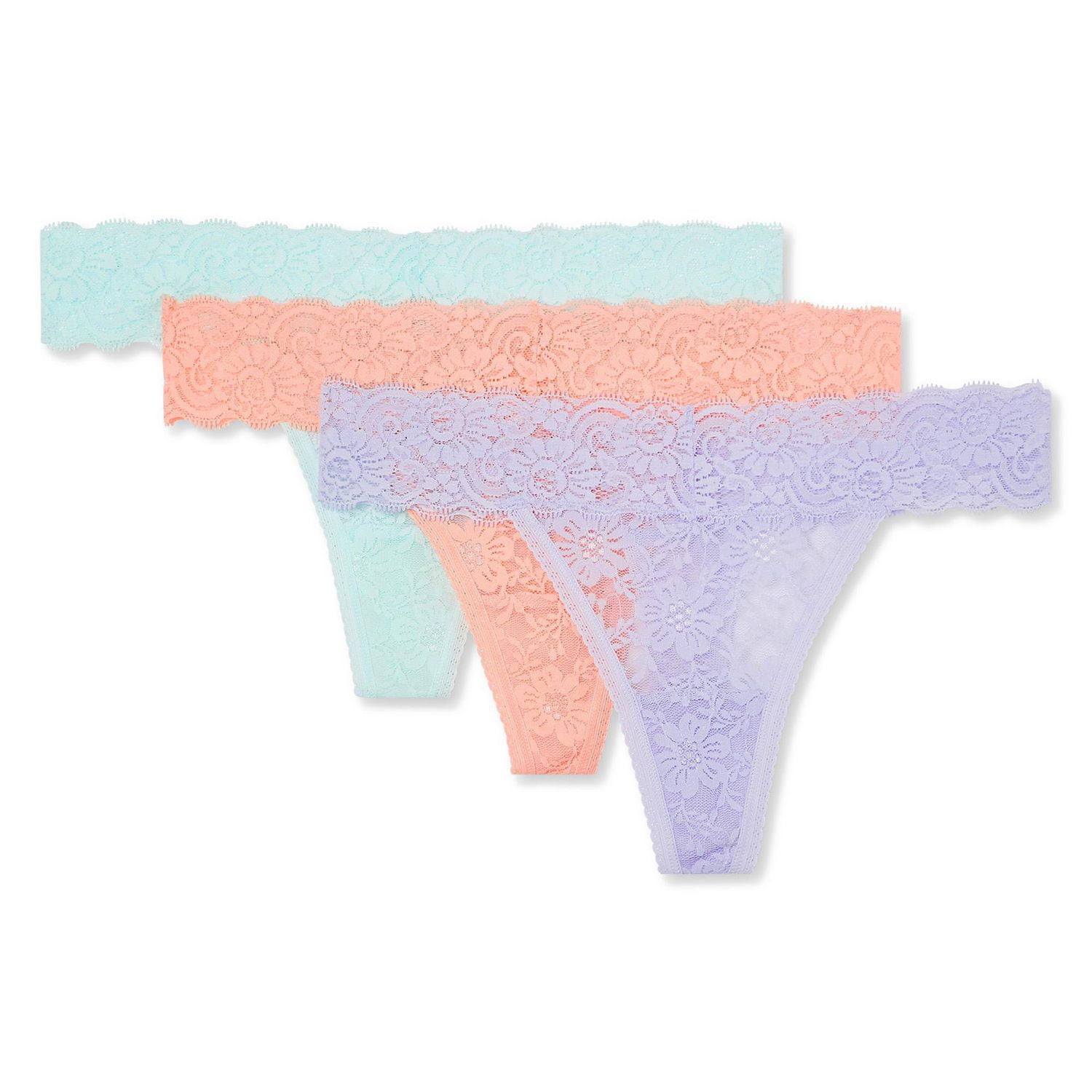 George Womens 3 Pack Lace Thongs Walmart Canada