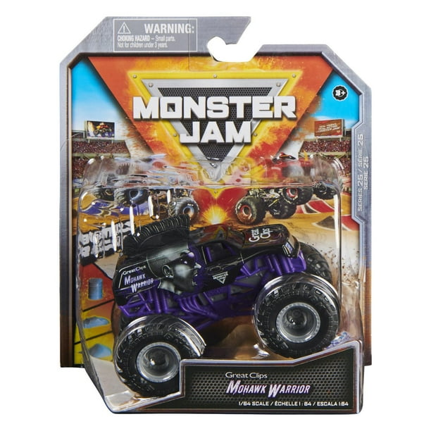 Monster Jam, Official Mohawk Warrior Truck, Die-Cast Vehicle, 1:64 ...