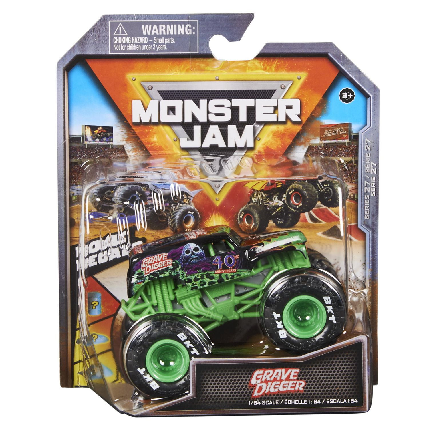 Monster Jam Official Grave Digger Monster Truck Die Cast Vehicle 1 64 Scale Kids Toys for Boys Ages 3 and up